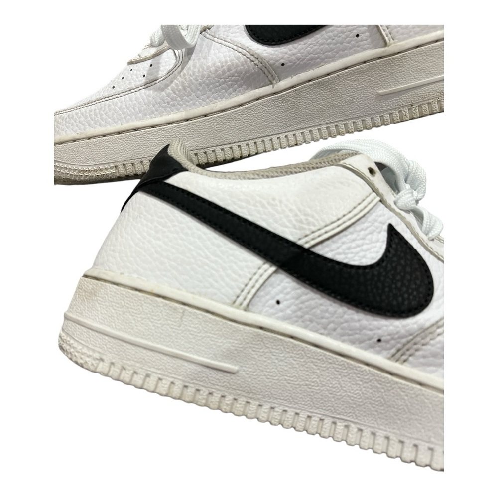 Nike Air Force 1  - Size 7Y - UK6 - White Black Leather - Nice Condition - Picture 2 of 12